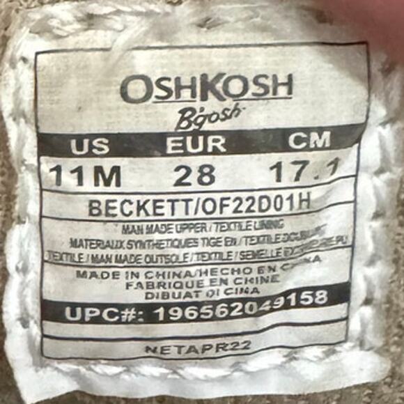 OshKosh B’gosh Toddler Boys Green Sneakers Size 11M Hook Loop Casual - Picture 8 of 9